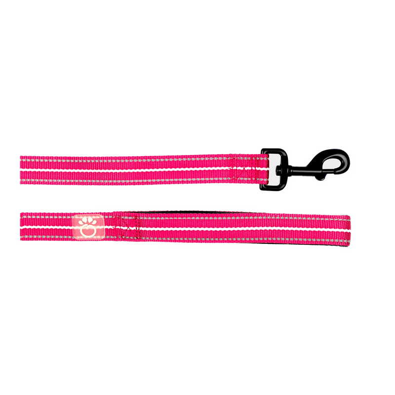 Reflective Leash - Neon Pink | High-Visibility & Durable Nylon – Perfect for Safe Walks