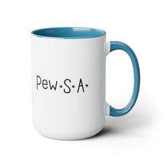 Pew.S.A. Bullet Holed Two-Tone Coffee Mug, 15oz