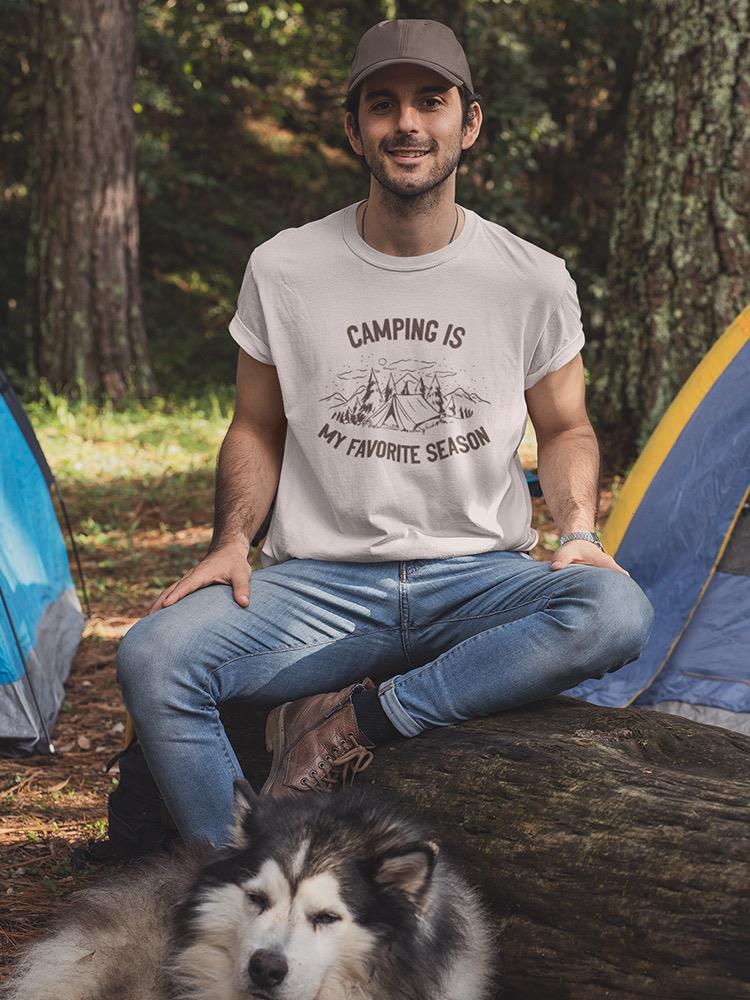 Camping My Favorite Season Art T-shirt – SmartPrintsInk Designs | 100% Cotton, Superior Comfort