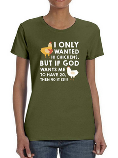 Chicken Lover Quote T-shirt for Women | 100% Cotton | SmartPrintsInk Designs | Superior Comfort