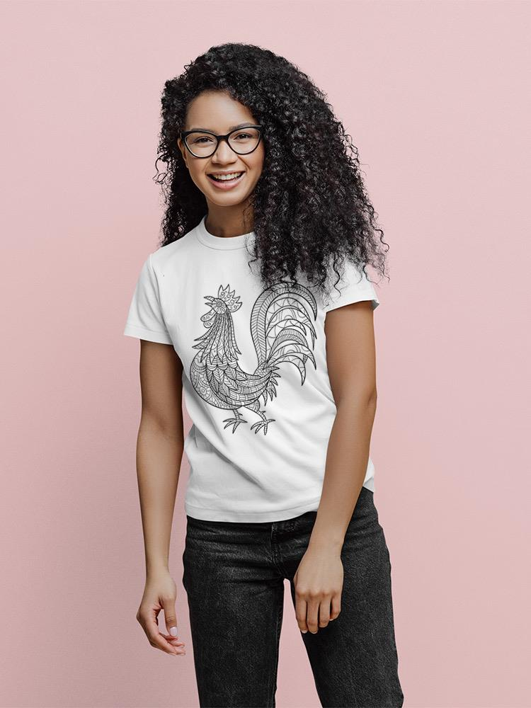 Women's Chicken Pattern T-shirt by SPIdeals Designs - 100% Cotton, Comfortable Casual Wear