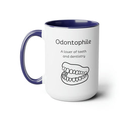 Odontophile Dentistry Teeth Lover Two-Tone Coffee Mugs, 15oz