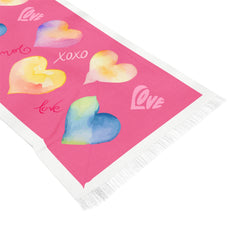 Pink Heart Love Light Scarf Wrap