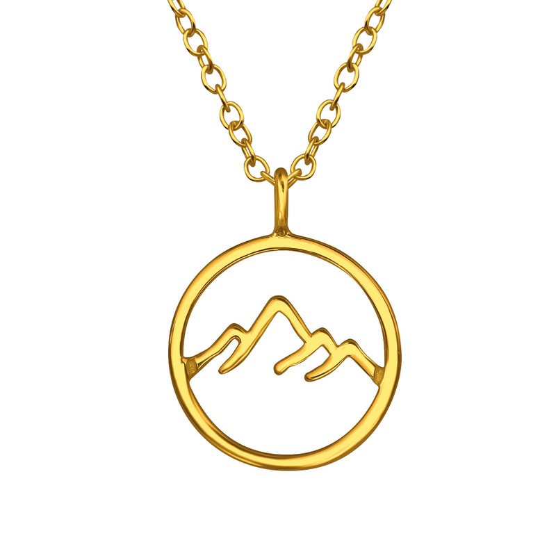 Gold Mountain Necklace - Sterling Silver with 14K Gold Plating