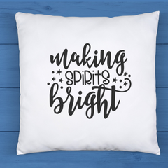 Making Spirits Bright Sarcastic Christmas Pillow | Funny Holiday Throw Pillow Cover | Christmas Decor Pillowcase