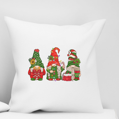 Christmas Funny Gnome Throw Pillow Cover - Cozy Winter Holiday Sofa & Bed Pillowcase