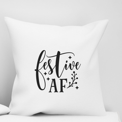 Christmas Sarcastic Pillow - Funny Farmhouse Throw Pillow Cover for Hostess Gift and Christmas Decor