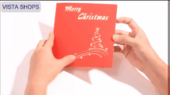 3D Christmas Tree Greeting Cards - Spread Joy with Memorable Keepsakes