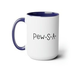 Pew.S.A. Bullet Holed Two-Tone Coffee Mug, 15oz