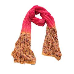 Limited Edition Pure Silk Chiffon Scarves - Floral Patterns | Shop Now