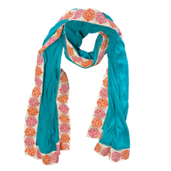 Limited Edition Pure Silk Chiffon Scarves - Floral Patterns | Shop Now