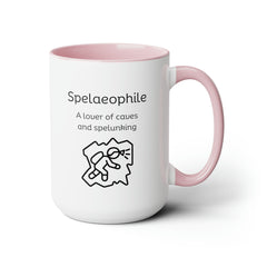 Spelaeophile Cave Splunking Lover Two-Tone Coffee Mugs, 15oz