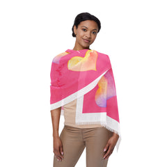 Pink Heart Love Light Scarf Wrap