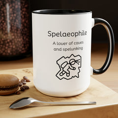 Spelaeophile Cave Splunking Lover Two-Tone Coffee Mugs, 15oz