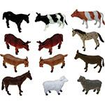 Educational Farm Animals Playset - 12 Piece Realistic Farm Animal Figures for Kids - Horses, Cows, Goats, Sheep, and Donkey