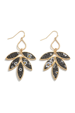 Elegant Floral Leather Earrings – Lead & Nickel Free, 2.5" Long | Chic & Lightweight Jewelry for All Occasions