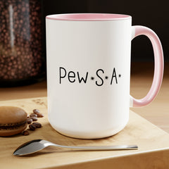 Pew.S.A. Bullet Holed Two-Tone Coffee Mug, 15oz