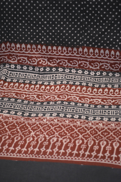 Red and Black Paisley Hand Block Printed Cotton Fabric | Natural Dyes & Artisanal Craftsmanship