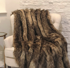 Mountain Coyote Handmade Luxury Throw - Ultra Soft, Plush, and Cozy Comfort