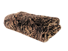 Jungle Cat Faux Fur Luxury Throw - Plush and Elegant Blanket for Ultimate Comfort