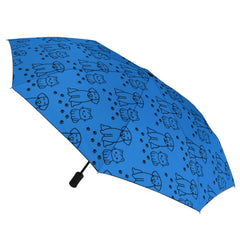 It's Raining Cats and Dogs Blue Automatic Umbrella with anti-UV coating