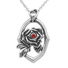 Elegant Controse Framed Rose Necklace with Swarovski Crystal - Perfect Romantic Gift