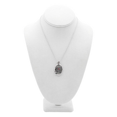 Elegant Controse Framed Rose Necklace with Swarovski Crystal - Perfect Romantic Gift