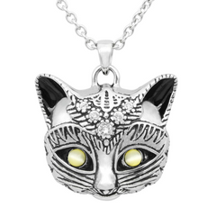 Controse Cat Necklace - Nine Lives | Stainless Steel with Swarovski Crystals