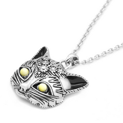 Controse Cat Necklace - Nine Lives | Stainless Steel with Swarovski Crystals