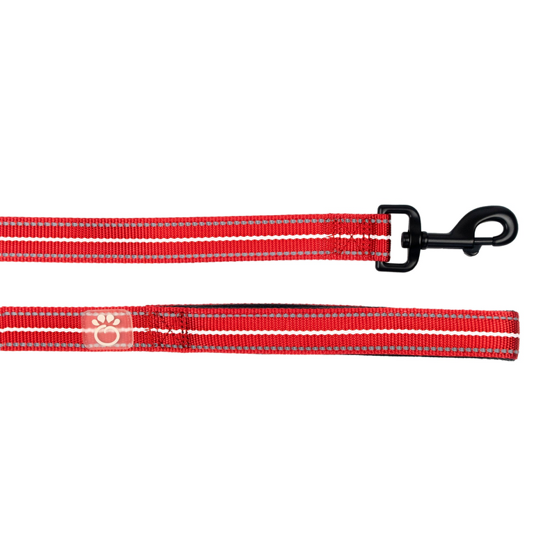 Reflective Leash - Red | High-Visibility Dog Leash for Safe Night Walks