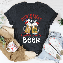 Festive Christmas Beer T-Shirt - Unique USA-Made Cotton Tee for the Holidays