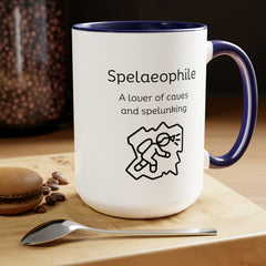 Spelaeophile Cave Splunking Lover Two-Tone Coffee Mugs, 15oz