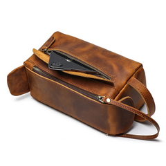 Dado Handmade Leather Dopp Kit | Durable and Stylish Toiletry Bag for Travel