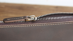 The Pallavi | Handmade Leather Pencil Case - Elegant Leather Makeup Bag