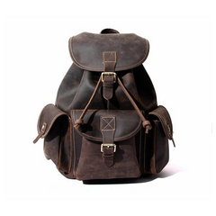 The Asmund Backpack | Genuine Leather Rucksack with Large Capacity & Vintage Style