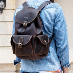 The Asmund Backpack | Genuine Leather Rucksack with Large Capacity & Vintage Style