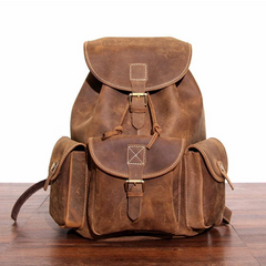 The Asmund Backpack | Genuine Leather Rucksack with Large Capacity & Vintage Style