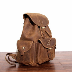 The Asmund Backpack | Genuine Leather Rucksack with Large Capacity & Vintage Style