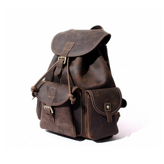 The Asmund Backpack | Genuine Leather Rucksack with Large Capacity & Vintage Style