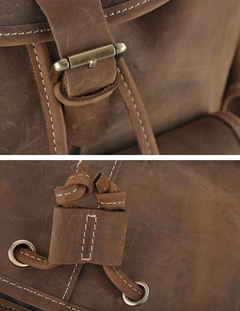 The Asmund Backpack | Genuine Leather Rucksack with Large Capacity & Vintage Style