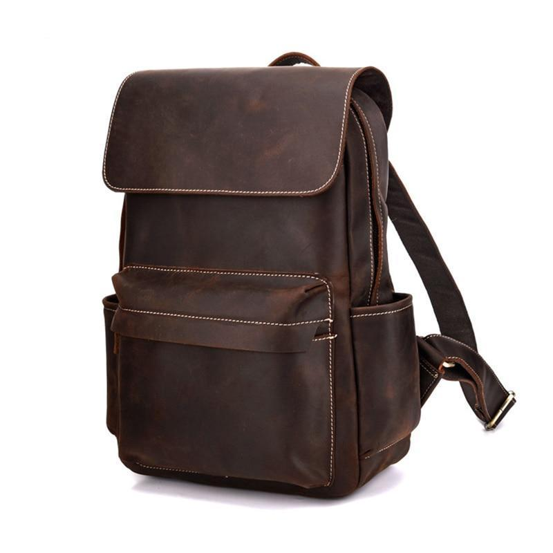 The Helka Backpack | Genuine Vintage Leather Backpack for Men & Women