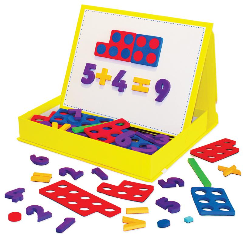 Rainbow Numbers Magnetic Numbers Educational Set - 155 Pieces, Includes Teaching Guide and Magnetic Board for Kids Ages 4+