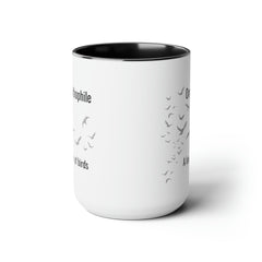 Ornithophile Bird Lover Bird Watcher Two-Tone Coffee Mugs, 15oz