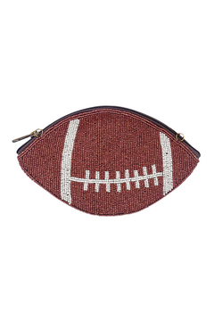 Stylish Beaded Football Bag - Trendy & Functional Sports-Inspired Purse