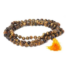 Prayer Mala Beads - Tiger Eye - 108 Beads for Meditation & Feminine Energy