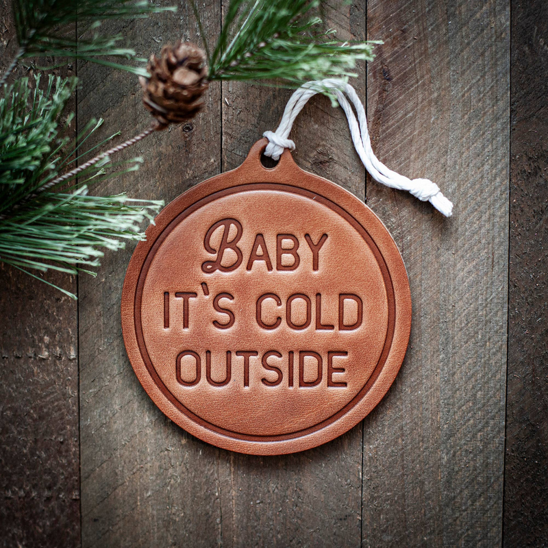 Handcrafted Leather Christmas Ornament - 4