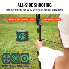 VEVOR Archery Target, 16"x18" All-side Shooting, Outdoor Portable Archery Arrow Target