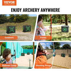 VEVOR Archery Target, 16"x18" All-side Shooting, Outdoor Portable Archery Arrow Target