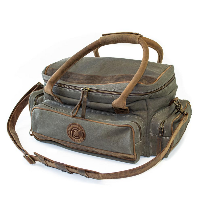 Premium Canvas and Leather Field/Range Bag – Durable, Handcrafted, Versatile Gear Carry Bag