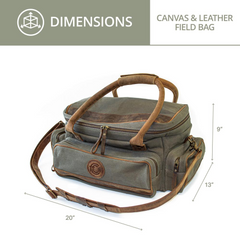 Premium Canvas and Leather Field/Range Bag – Durable, Handcrafted, Versatile Gear Carry Bag